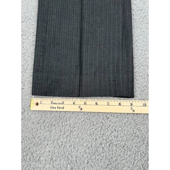 Porto Filo Extra Fine Men's Dress Pants Polyester Pinstripe Gray Size 32x28.5 - Picture 11 of 13
